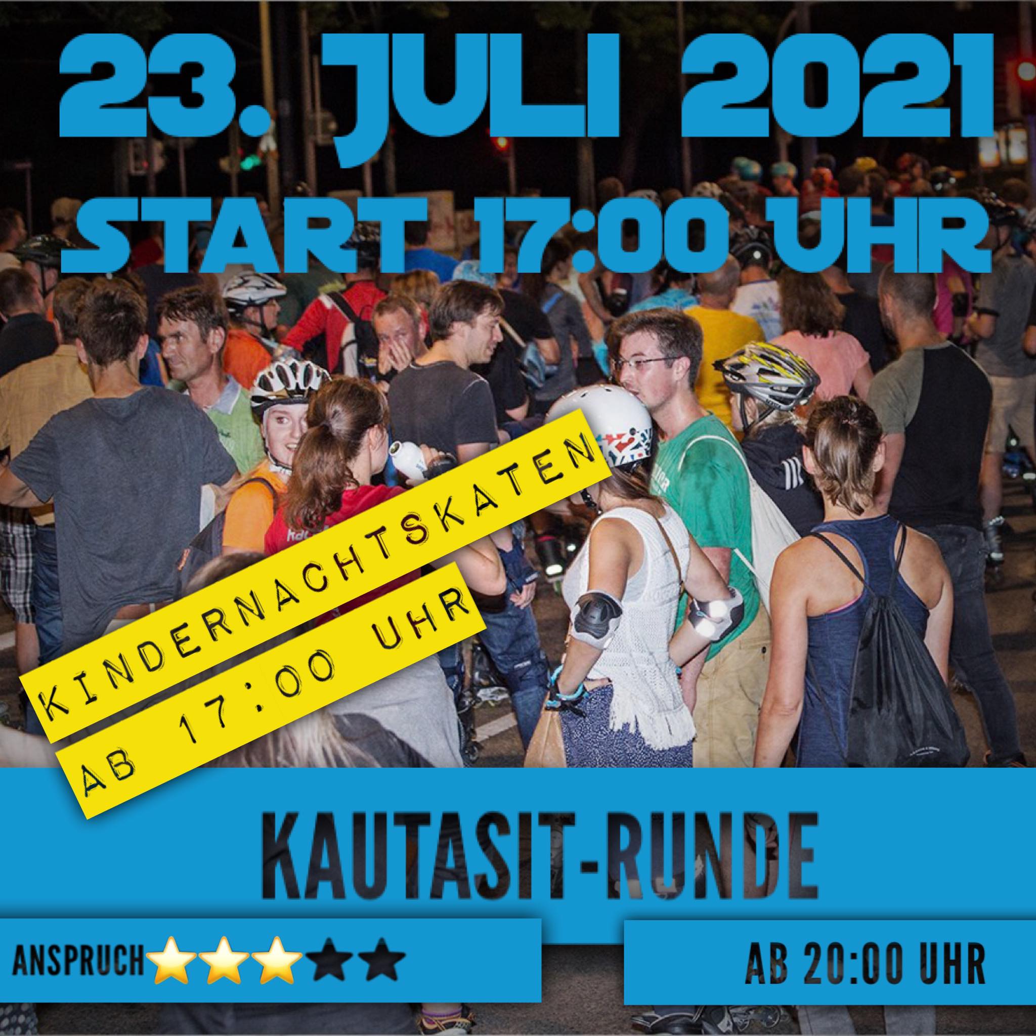 Kindernachtskaten und KAUTASIT Runde am 23. Juli Dresdner Nachtskaten